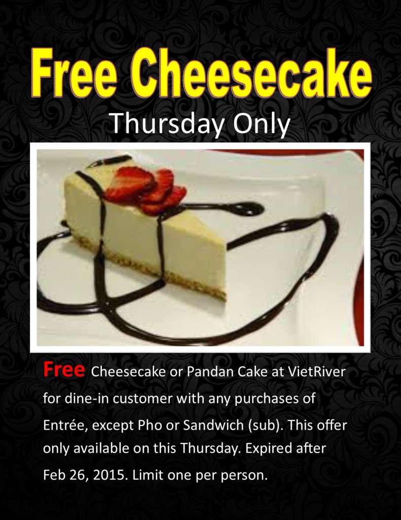 free cheesecake